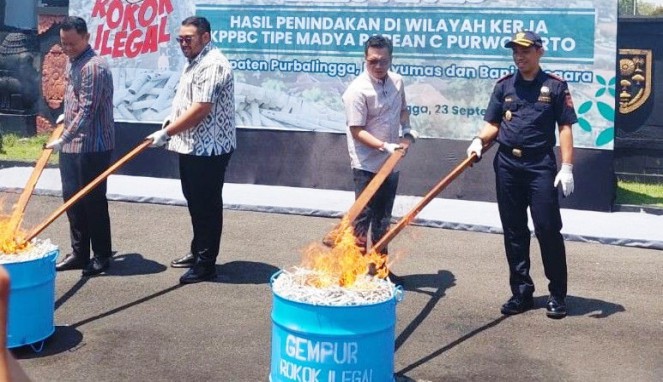 Pemusnahan Rokok Ilegal Purbalingga